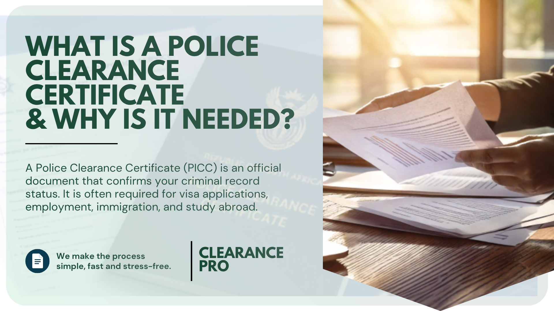 What is a police clearance certificate